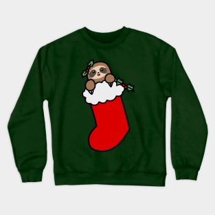 Christmas Stocking Sloth Crewneck Sweatshirt